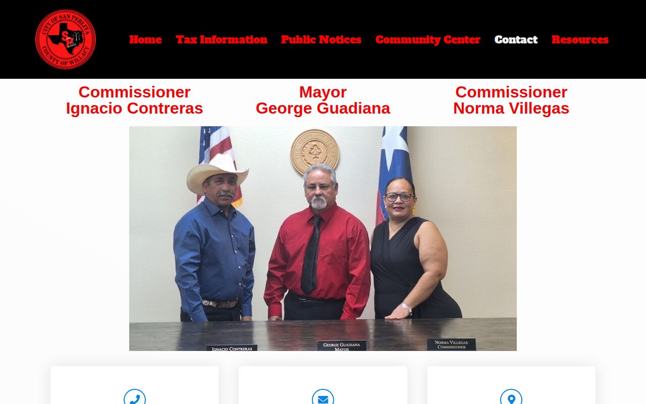Willacy County San Perlita City Hall official municipal records-routing contact page